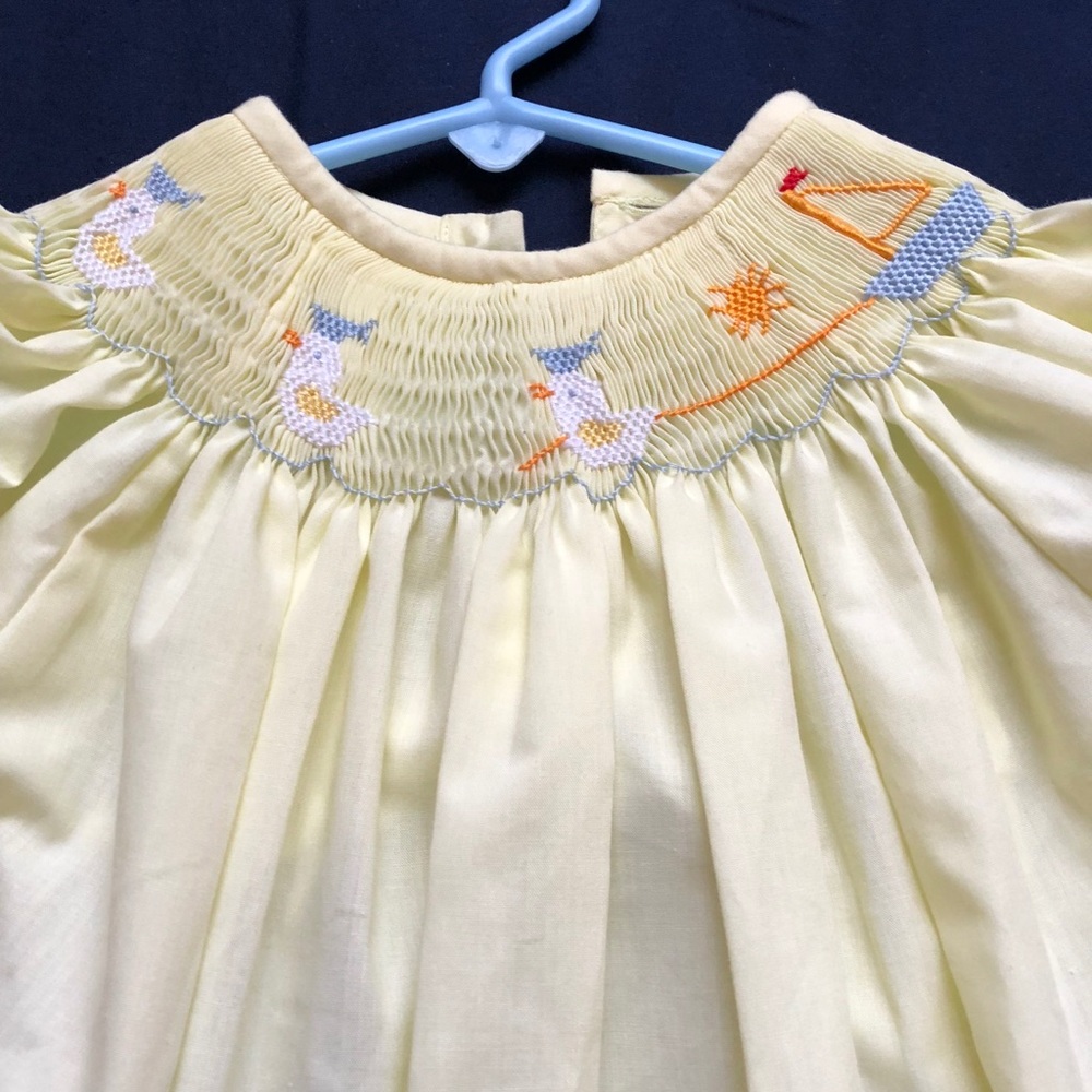 Smocked girls dress